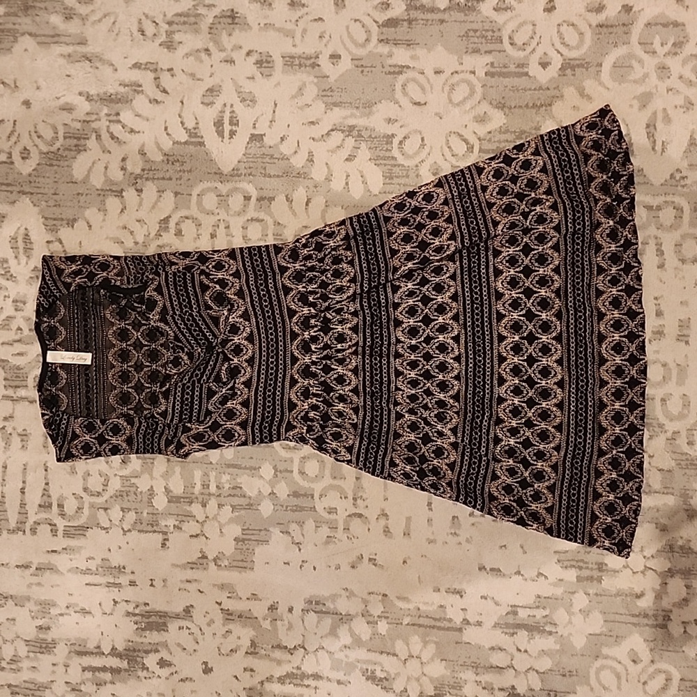 Black and gold dress